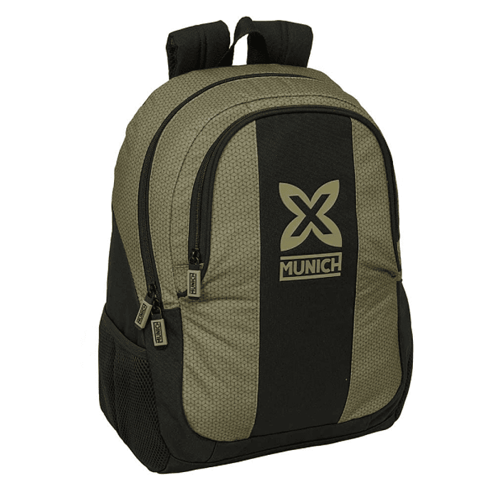 Safta Munich West Mochila Adaptable a Carro - 2 Compartimentos - Bolsillos Laterales - Doble Tirador - Hombreras Acolchadas - Asa Superior - 23L - 320 1