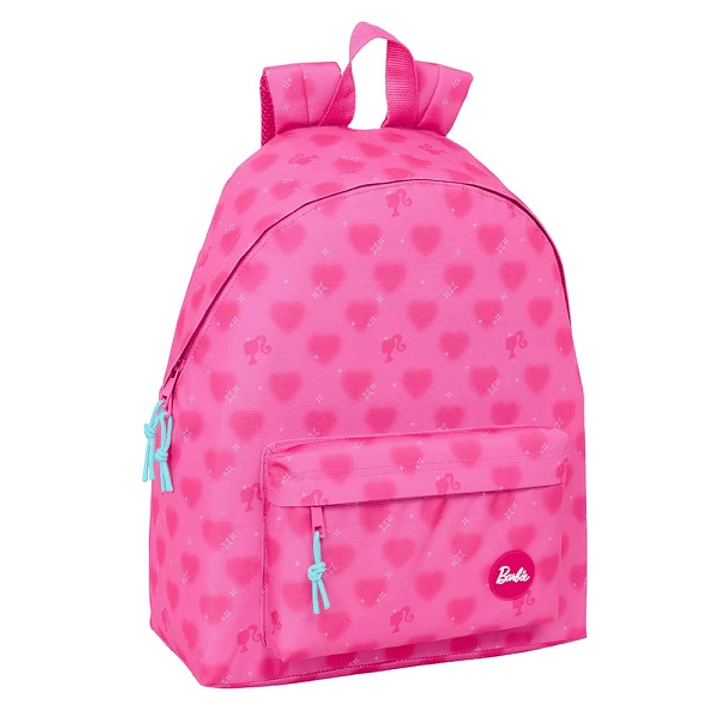 Safta Barbie Corazones Mochila - Bolsillo Frontal - Hombreras Acolchadas - Espalda Ergonomica - Doble Tirador - Asa Superior - 20.8L - 330x150x420mm - 1