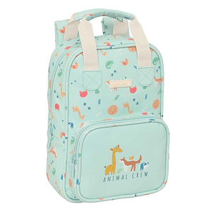 Safta Pandi Mochila Infantil - Bolsillo Frontal - Tarjeta ID - Hombreras Acolchadas - Asa Forrada - 4.5L - 200x80x280mm - Color Menta