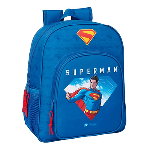 Safta Superman Mochila - Adaptable a Carro - Bolsillos Laterales - Doble Tirador - Ergonomia Acolchada - Bolsillo Frontal - Asa de Mano - 15L - 320x12