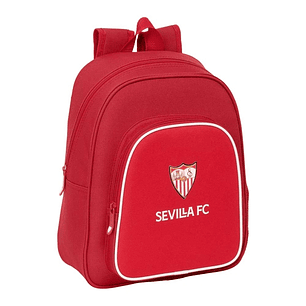 Safta Sevilla FC Mochila Infantil - Resistente al Agua - Hombreras Acolchadas - Portabotellas - Asa de Mano - 10L - Compatible con Carrito - 280x100x3