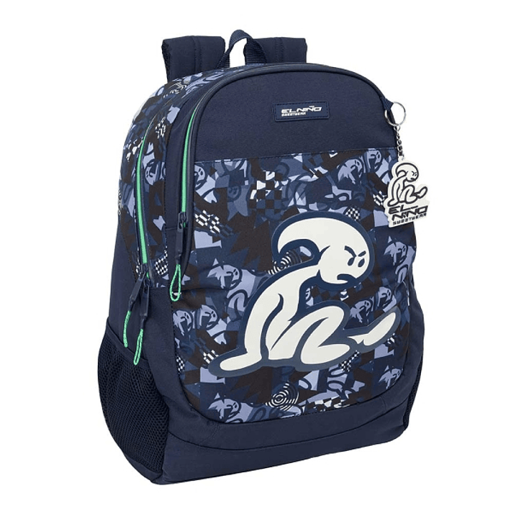 Safta el Niño Navy Mochila Adaptable a Carro - Bolsillos Laterales - Dos Compartimentos - Tirador Doble - Hombreras Ergonomicas - Asa Superior - 23L - 1