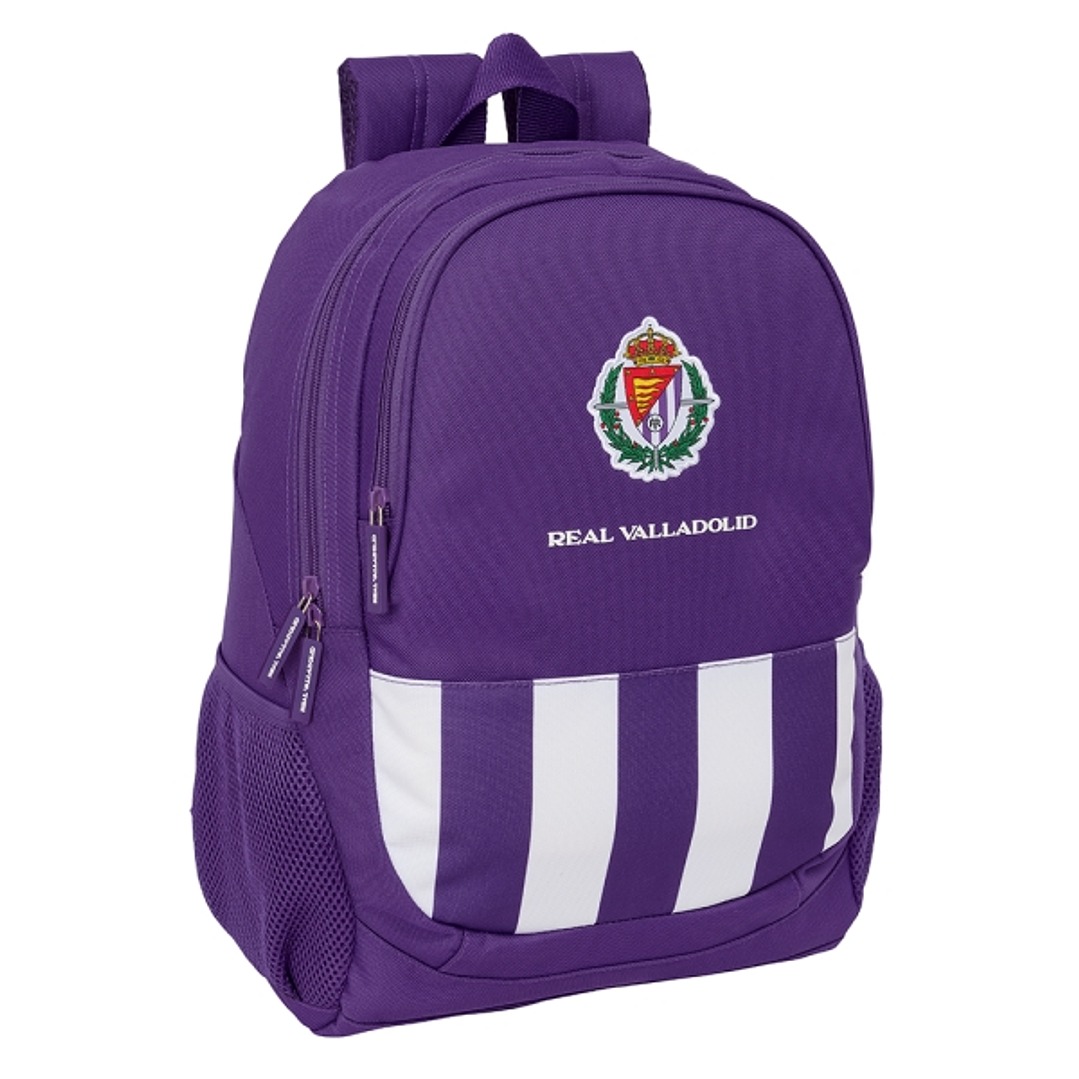 Safta Real Valladolid Mochila Adaptable a Carro - Portabotellas - Dos Compartimentos Grandes - Tirador Doble - Hombreras Ergonomicas y Acolchadas - As 1