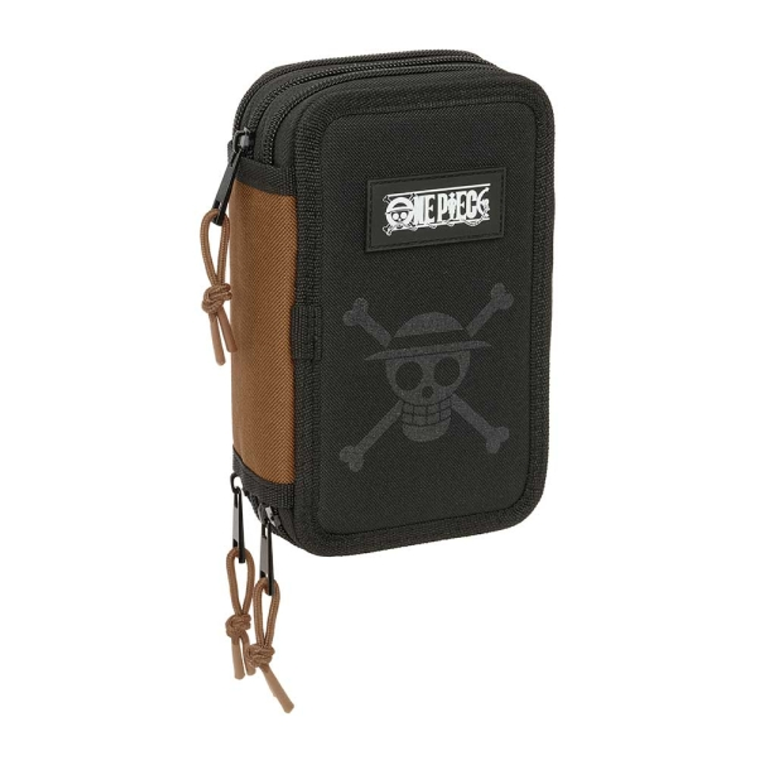 Safta One Piece Plumier de 3 Pisos - 37 Piezas - 1.3L - Goma - Lapiz - Boligrafos - Sacapuntas - Reglas - 16 Colores - 14 Rotuladores - 125x55x195mm - 1