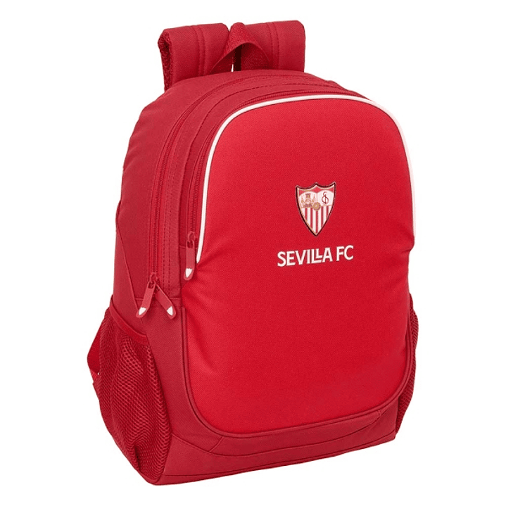Safta Sevilla FC Mochila Adaptable a Carro - Portabotellas - Dos Compartimentos Grandes - Tirador Doble - Hombreras Ergonomicas y Acolchadas - Asa de  1