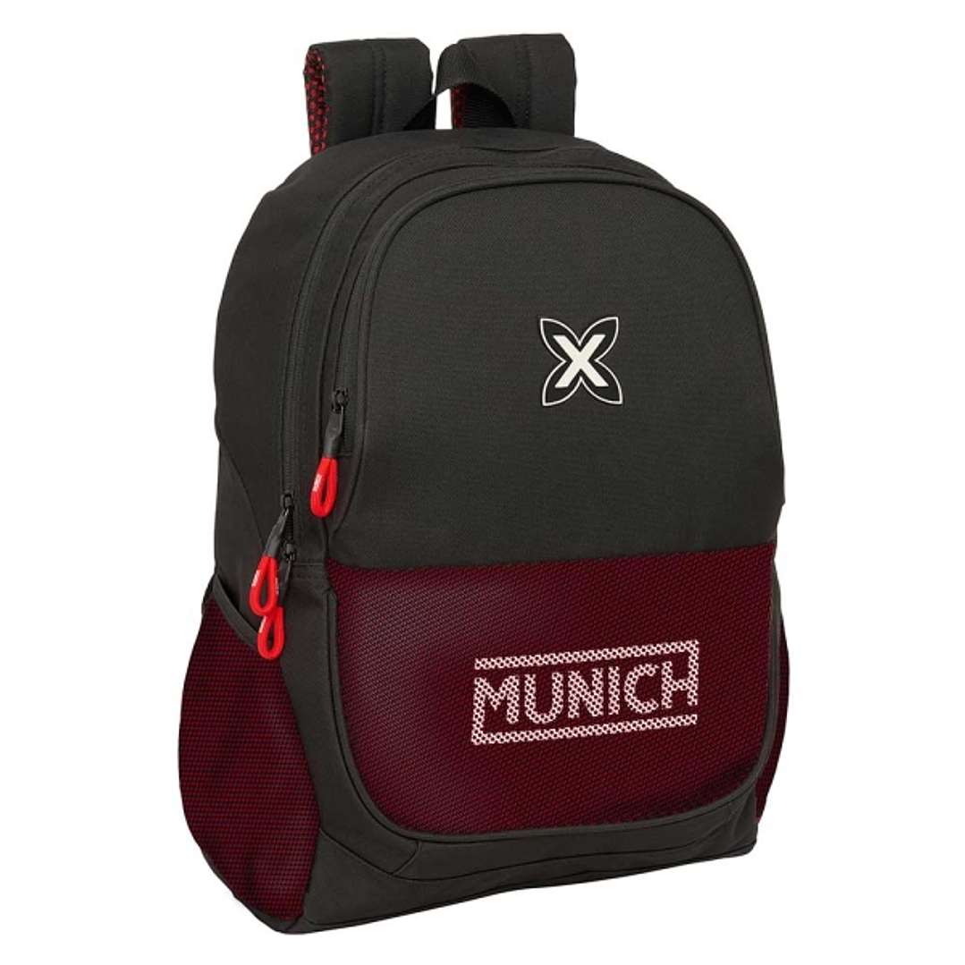 Safta Munich Vulcan Mochila Adaptable a Carro - Bolsillos Laterales - Dos Compartimentos - Cremalleras Dobles - Hombreras Acolchadas - Asa Superior -  1