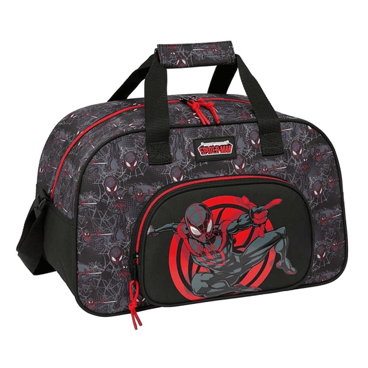 Safta Miles Morales Bolsa de Deporte - Bolsillo Frontal - Bandolera Ajustable - Asa Forrada - Tirador Doble - Tacos Proteccion Base - Fondo Extraible  1
