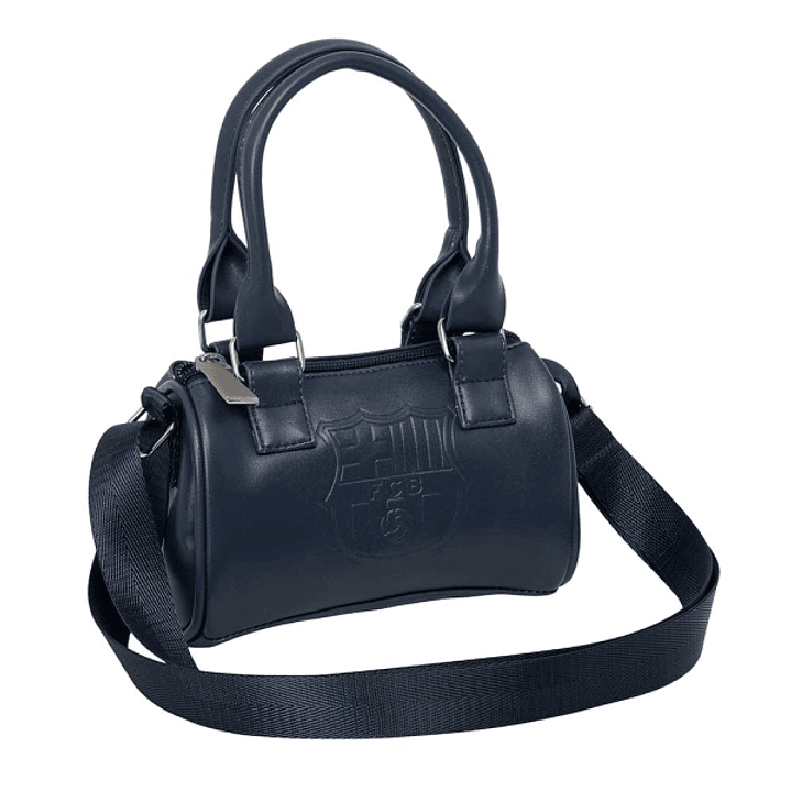 Safta F.C.Barcelona Bolso - Cremallera - Interior Forrado - Asas y Bandolera Ajustables - 1.20L - Ideal para Uso Diario - 160x75x100mm - Color Azul Ma 1