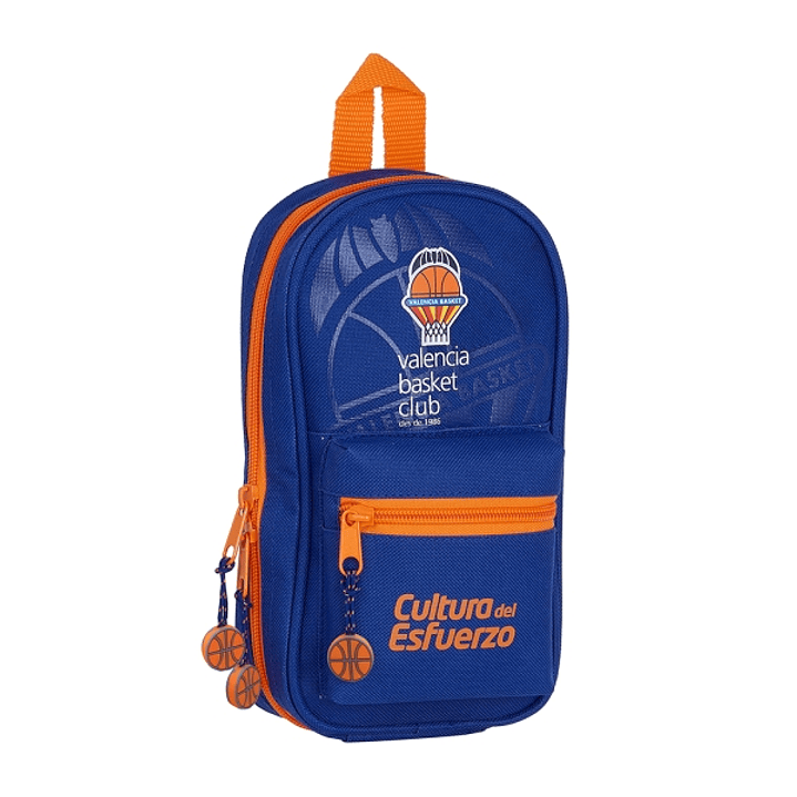 Safta Valencia Basket Plumier Mochila - 33 Piezas - Goma - Lapiz - Tijeras - Sacapuntas - Boligrafos - Fluorescentes - Regla - 12 Rotuladores - 12 Col 1