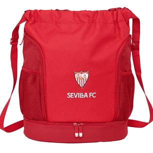 Safta Sevilla FC Saco Mochila - Bolsillo Interior con Cremallera - Bolsillos Laterales - Hombreras Ajustables - Resistente al Agua - 21.93L - 340x150x