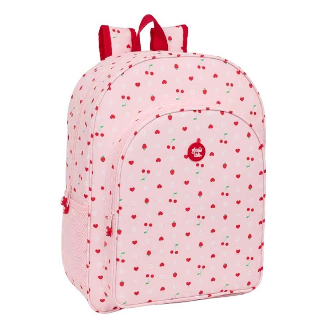 Safta Glowlab Frutitas Mochila Adaptable a Carro - Portabotellas - Doble Tirador - Hombreras Acolchadas - Bolsillo Frontal - Asa Superior - 19L - 330x 1