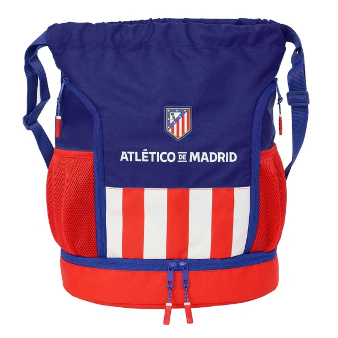 Safta Atletico de Madrid Saco Mochila - Bolsillo Interior con Cremallera - Bolsillos Laterales - Compartimento con Doble Cremallera - Hombreras Ajusta 1