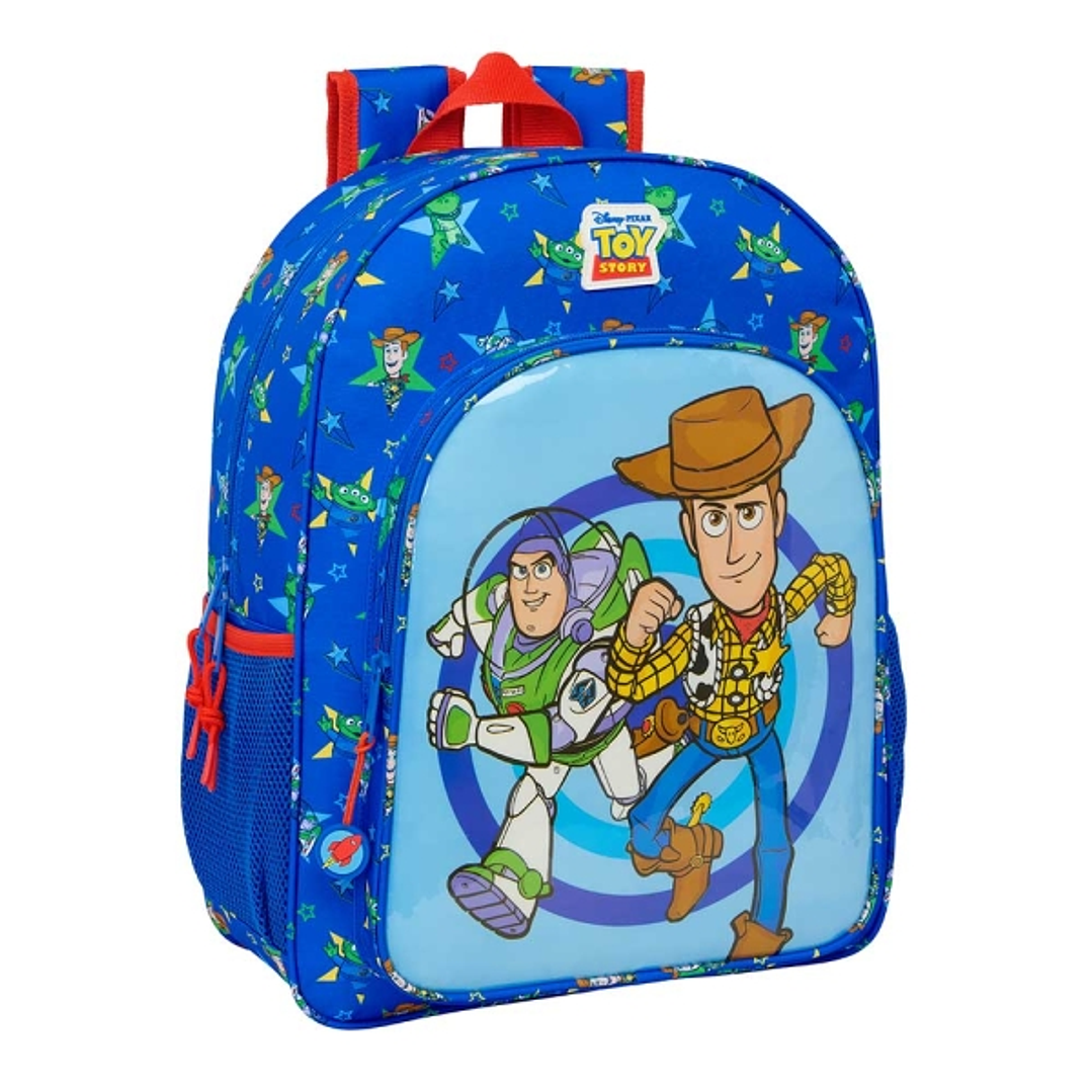 Safta Toy Story Good Vibes Mochila Adaptable a Carro - Bolsillos Laterales - Doble Tirador - Hombreras Acolchadas - Bolsillo Frontal - Asa Superior -  1
