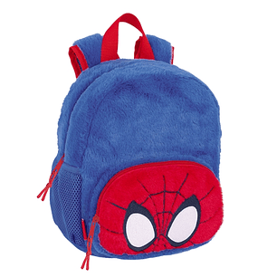 Safta Spidey Mochila Guarderia de Peluche - Tarjeta de Identificacion - Asas de Mano - 6L - Material Peluche - Facil de Transportar - 220x100x270mm - 
