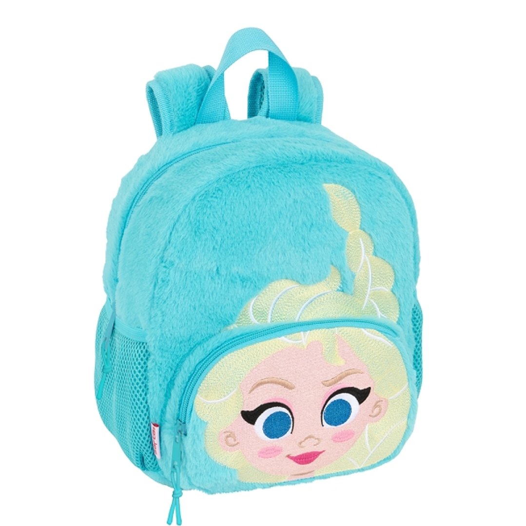 Safta Frozen Mochila Guarderia de Peluche - Tarjeta de Identificacion - Asas de Mano - 6L - Material Suave y Resistente - Facil de Transportar - 220x1 1