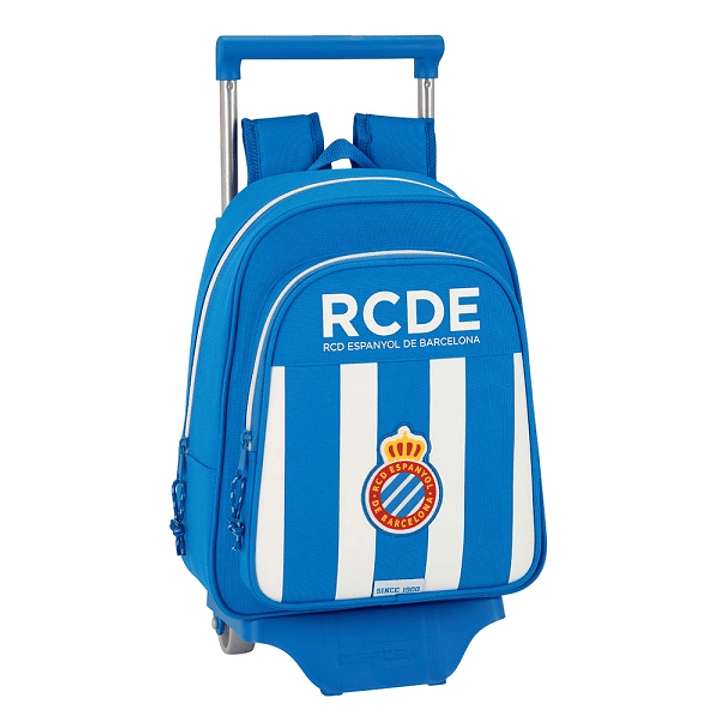 Safta RCD Espanyol Mochila con Carro - Hombreras Acolchadas - Bolsillo Frontal - Asa Superior - Mochila Extraible - Material Resistente - Medidas Abie 1