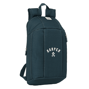 Safta Harper and Neyer Mini Mochila - Hombreras Acolchadas - Espalda Ergonomica - Asa Superior - Uso Diario - 8.5L - 220x100x390mm - Color Azul Marino