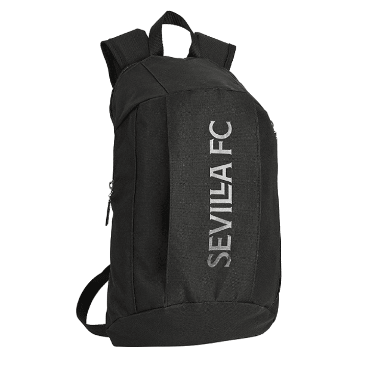 Safta Sevilla FC Teen Mini Mochila - Hombreras Acolchadas - Asa Superior - 8.5L - Ligera y Practica - 220x100x390mm - Color Negro 1