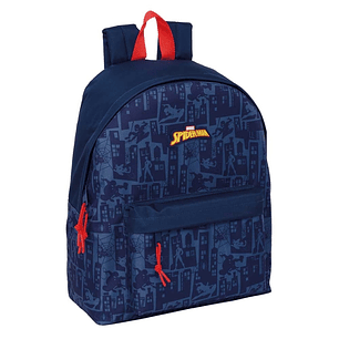 Safta Spider-Man Mochila - Bolsillo Frontal - Hombreras Acolchadas - Doble Tirador en Cremallera - Asa Superior - 20.80L - 330x150x420mm - Color Azul 