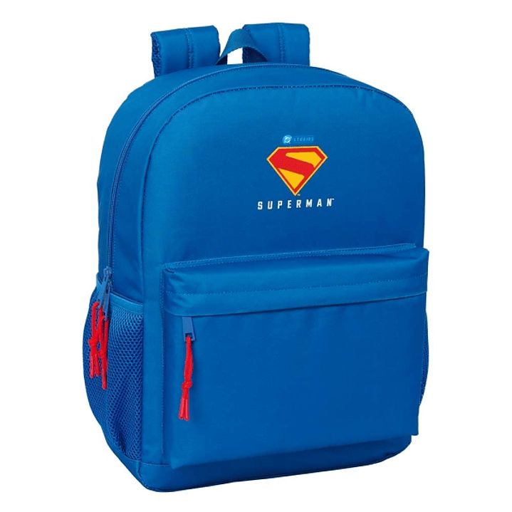 Safta Superman Mochila Adaptable a Carro - Cremallera Doble - Hombreras Acolchadas - Espacio de 18L - Bolsillo Frontal - Asa Superior - 320x140x430mm  1
