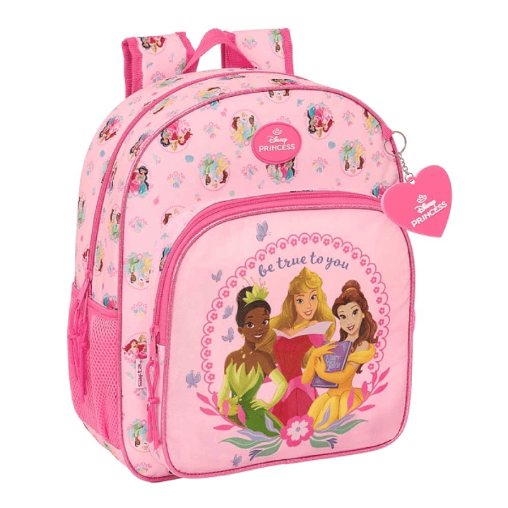 Safta Princesas Disney Mochila - Adaptable a Carro - Bolsillos Laterales - Doble Tirador - Hombreras Acolchadas - Bolsillo Frontal - Asa Superior - 15 1