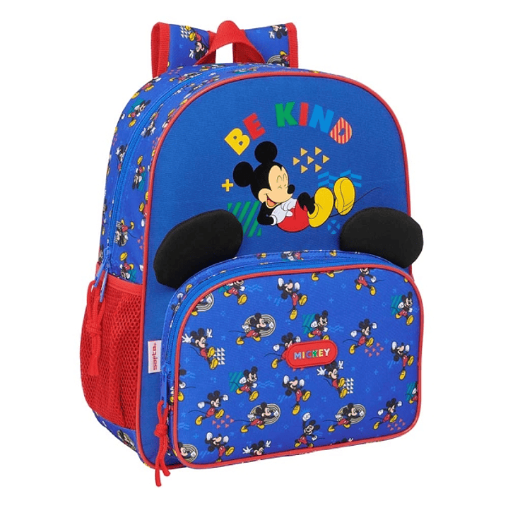 Safta Mickey Mouse Today Mochila - Adaptable a Carro - Portabotellas - Tirador Doble - Hombreras Ergonomicas Acolchadas - Bolsillo Frontal - Asa de Ma 1