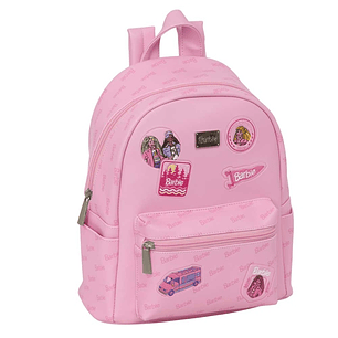 Safta Barbie Mini Mochila - Bolsillo Frontal - Cremallera Doble - Interior Forrado - Hombreras Ajustables - Asa Superior - 9L - 240x120x280mm - Color 