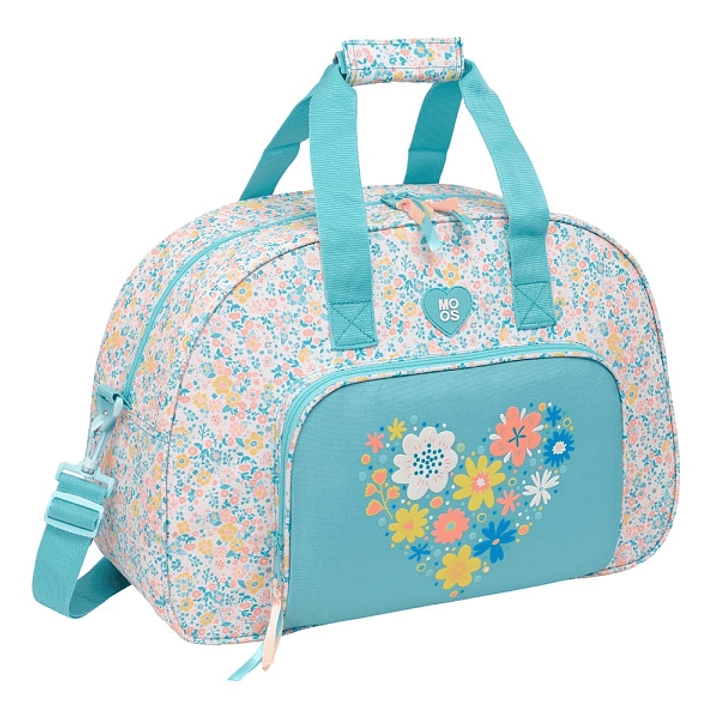 Safta Moos Fiori Bolsa de Deporte - Bandolera Ajustable - Doble Cremallera - Tacos Protectores Base - Fondo Extraible - Material Reciclado - 33L - 480 1