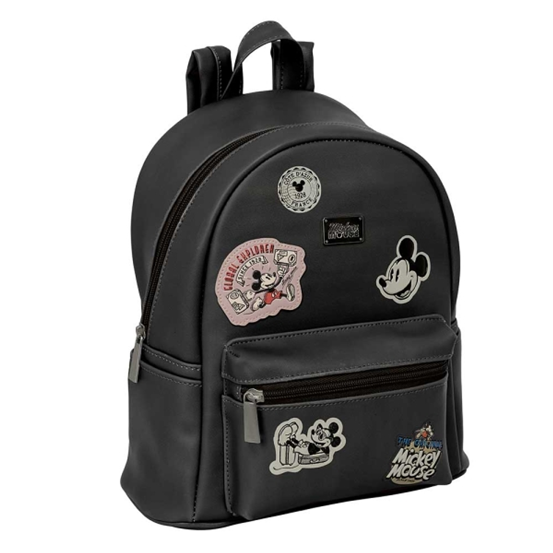 Safta Mickey Mouse Mini Mochila - Cremallera - Bolsillo Frontal - Tirador Doble - Bolsillo Lateral - Interior Forrado - Hombreras Ajustables - Asa Sup 1