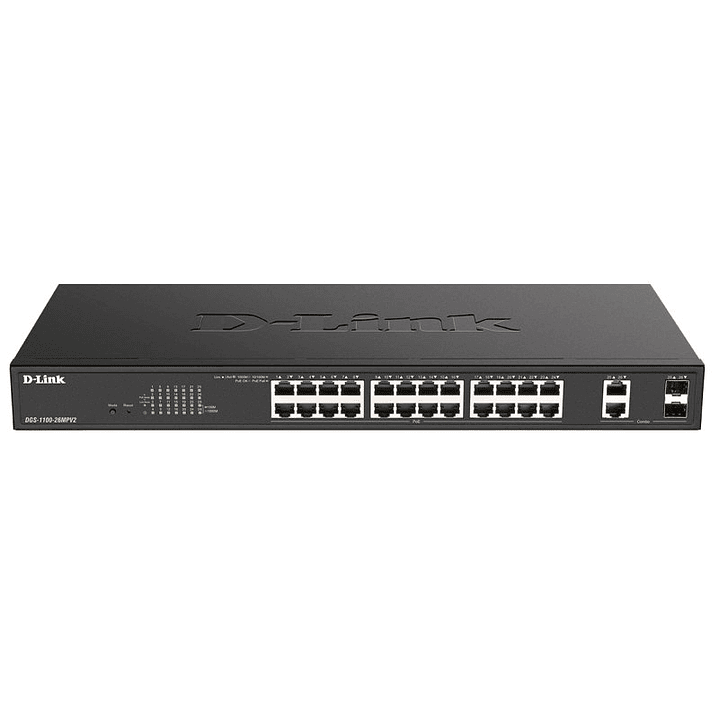 D-Link DGS-1100-26MPV2/E Switch 24xPoE+ 2xSFP Comb 1