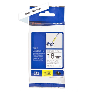 Brother Cinta TzeFX241 Texto Negro/Blanco 18mm
