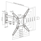 EWENT EW1525 Soporte pared TV ext 3 pivot 23-55