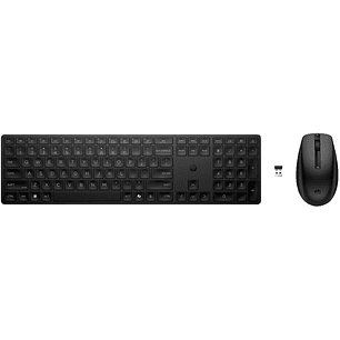 HP 655 Combo Teclado y Raton Inalambricos 2.4GHz - 24 Teclas Programables  Raton Optico Multi?Superficie 4000 DPI - Teclas Silenciosas - Diseño Ergono