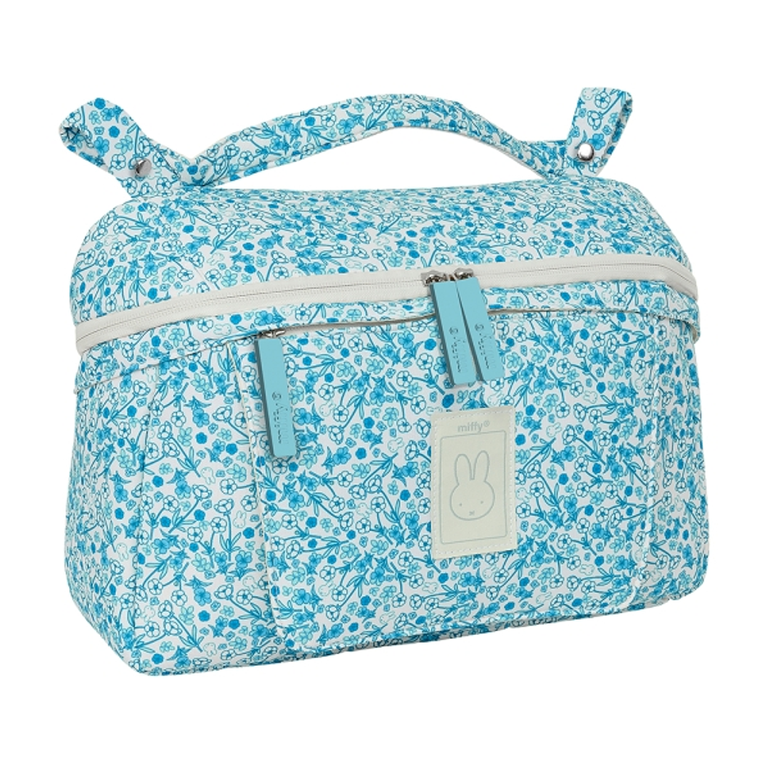 Safta Miffy Mum Garden Bolso de 7.82L - Adaptable a Carrito - Bolsillo para Toallitas - Bolsillo Trasero - Cierre de PVC - 340x100x230mm - Color Azul  1
