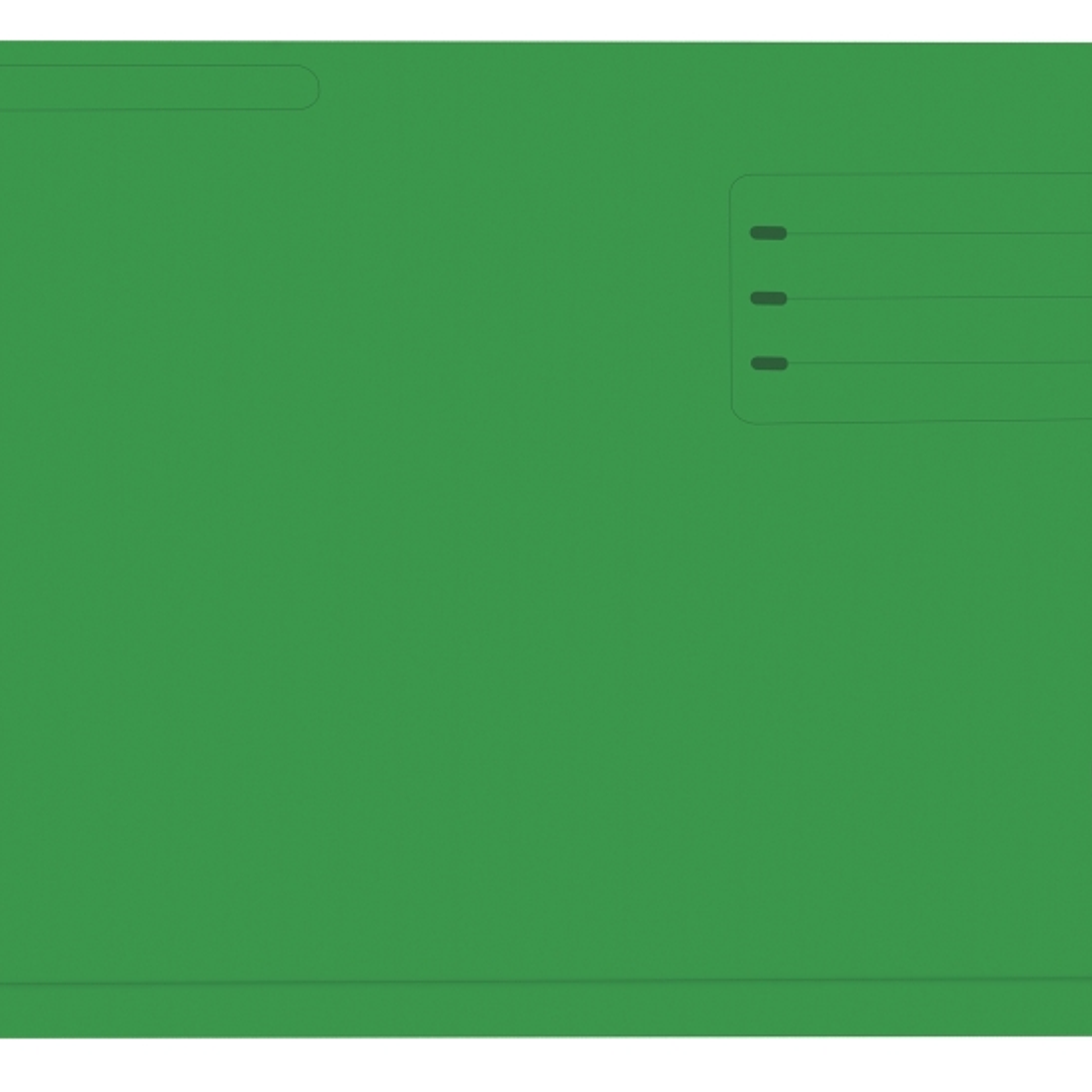 Gio By Elba Subcarpeta con Bolsa y Solapa Folio Verde - Resistente Cartulina de 320gr - Bolsa y Solapa para Mayor Proteccion - Tamaño Folio para Docum 1