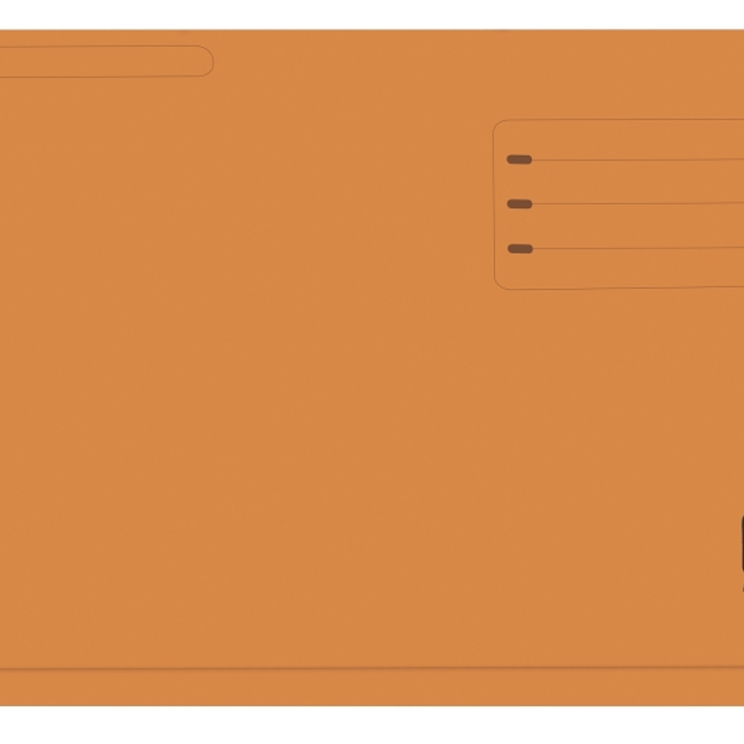 Gio By Elba Subcarpeta con Bolsa y Solapa Folio Naranja - Resistente Cartulina de 320gr - Bolsa y Solapa para Mayor Proteccion - Tamaño Folio para Doc 1