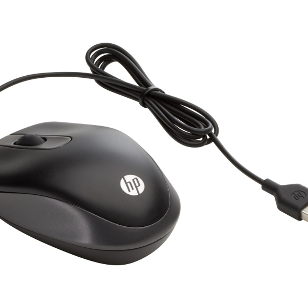 HP Travel Mouse Raton USB - 1000 DPI - Diseño Ultraligero y Supercompacto para Viaje - 2 Botones + Rueda de Desplazamiento - Ambidiestro - Color Negro 1