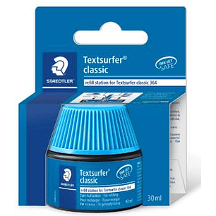 Staedtler Bote de Tinta para Recarga Marcador Textsurfer 364 - Capacidad 30ml - Color Azul