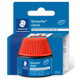 Staedtler Bote de Tinta para Recarga Marcador Textsurfer 364 - Capacidad 30ml - Color Rojo
