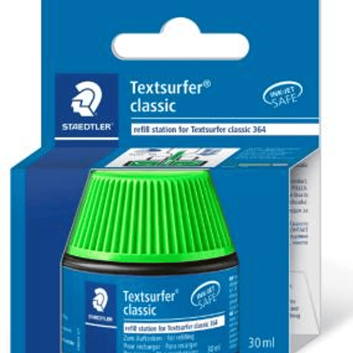 Staedtler Bote de Tinta para Recarga Marcador Textsurfer 364 - Capacidad 30ml - Color Verde 1