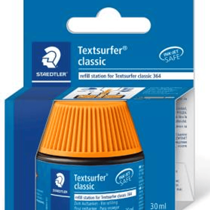 Staedtler Bote de Tinta para Recarga Marcador Textsurfer 364 - Capacidad 30ml - Color Naranja 1
