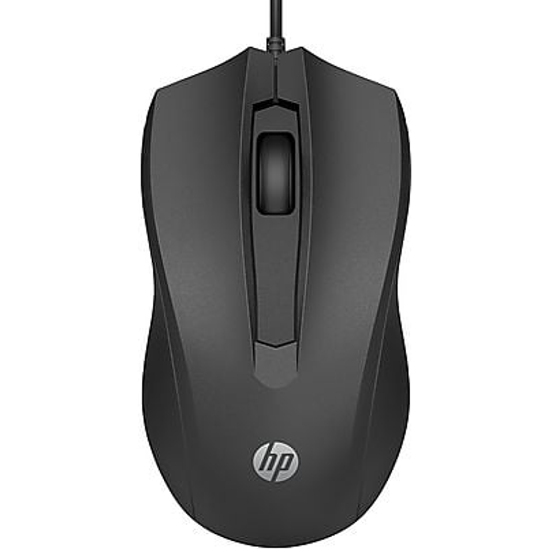 HP 105 Raton USB- Sensor Optico 1600 DPI - Diseño Ambidiestro Ergonomico - 3 Botones con Rueda de Desplazamiento - Ligero y Duradero - Color Negro 1