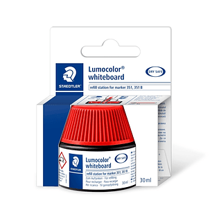 Staedtler Bote de Tinta para Recarga Rotulador Lumocolor 351 - Capacidad 30ml - Color Rojo