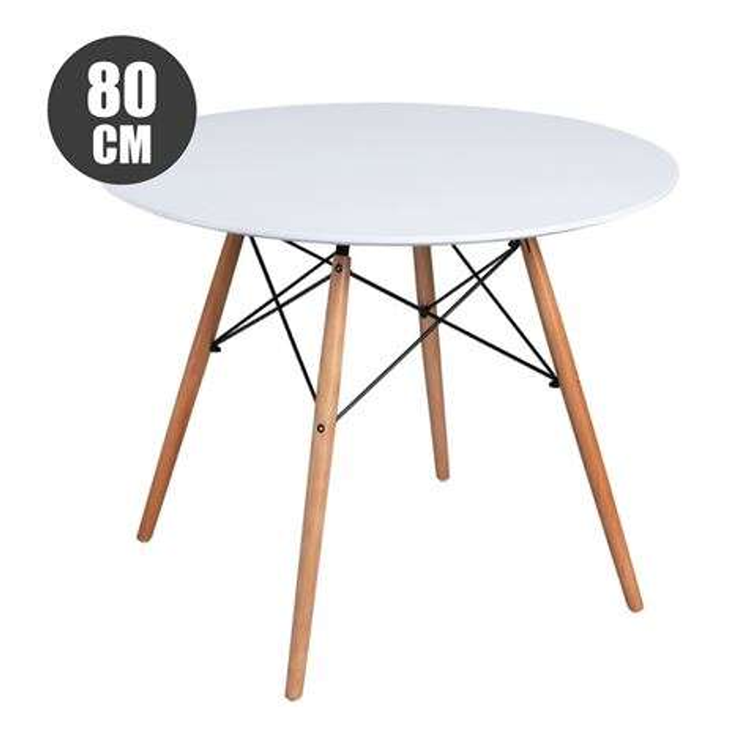 Muvip Mesa Redonda Design D500 80cm - Color Blanco 1