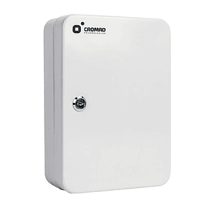 Cromad CR1228 Armario de Seguridad Para Llaves - Cerradura de Llave - 48 Ganchos Metalicos - Instalacion Mural Sencilla - Color Blanco