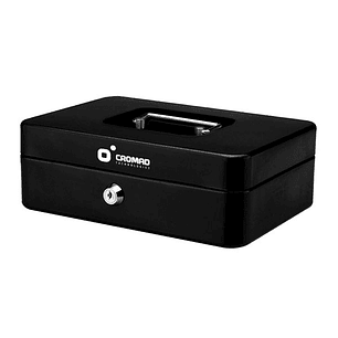 Cromad CR1225 Caja de Caudales Metalica - Cerradura de Llave - 5 Compartimentos - Asa de Transporte - 90x250x180mm