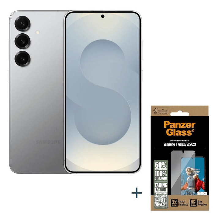 Samsung Galaxy S25 256Gb 12Gb Gris+Prot PanzerGlas 1