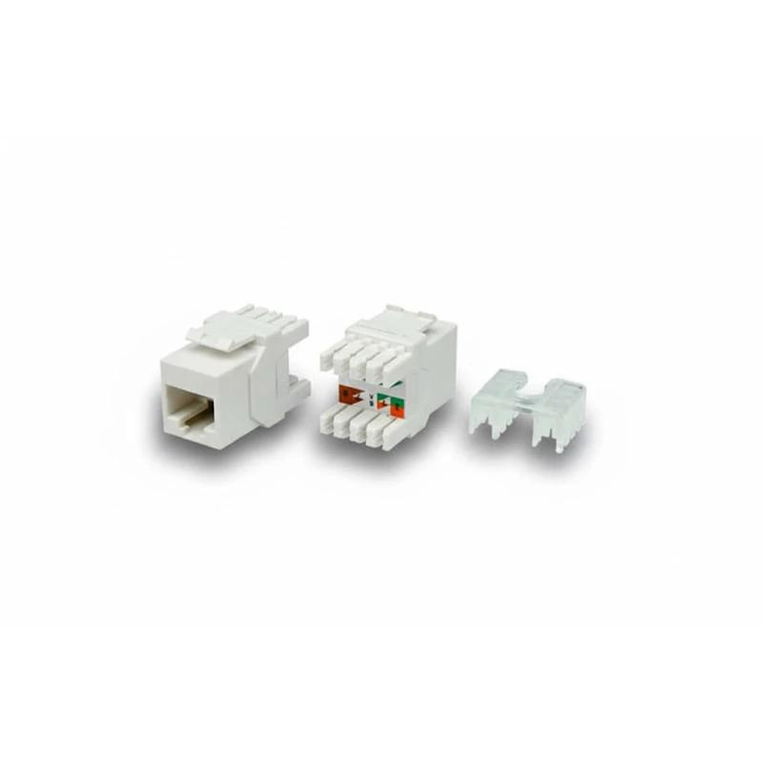 2LAN CONECTOR HEMBRA RJ45 CAT.6A UTP 180º 2