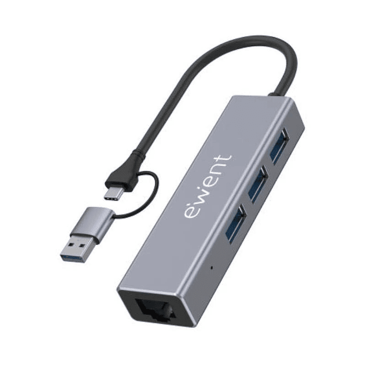 EWENT EW1159 Hub USB 3 PUERTOS 3.1+1 P.GIG USB-C-A 1