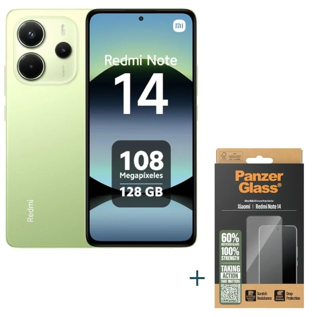 XIAOMI Redmi Note 14 128GB 6GB Green+Prot PanzerGl 1